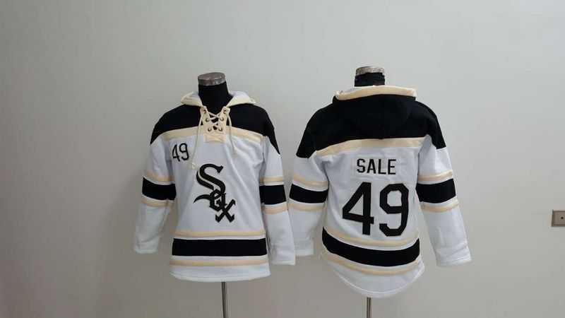 Chicago White Sox #49 Chris Sale White Sawyer Hooded Sweatshirt Baseball Hoodie,We sell and wholesale Chicago White Sox #49 Chris Sale White Sawyer Hooded Sweatshirt Baseball Hoodie on line form chian!